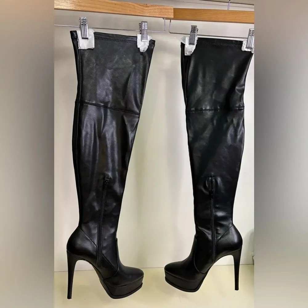 NWB Thalia Sodi Women's Silena Over-The-Knee Platform Boots 9